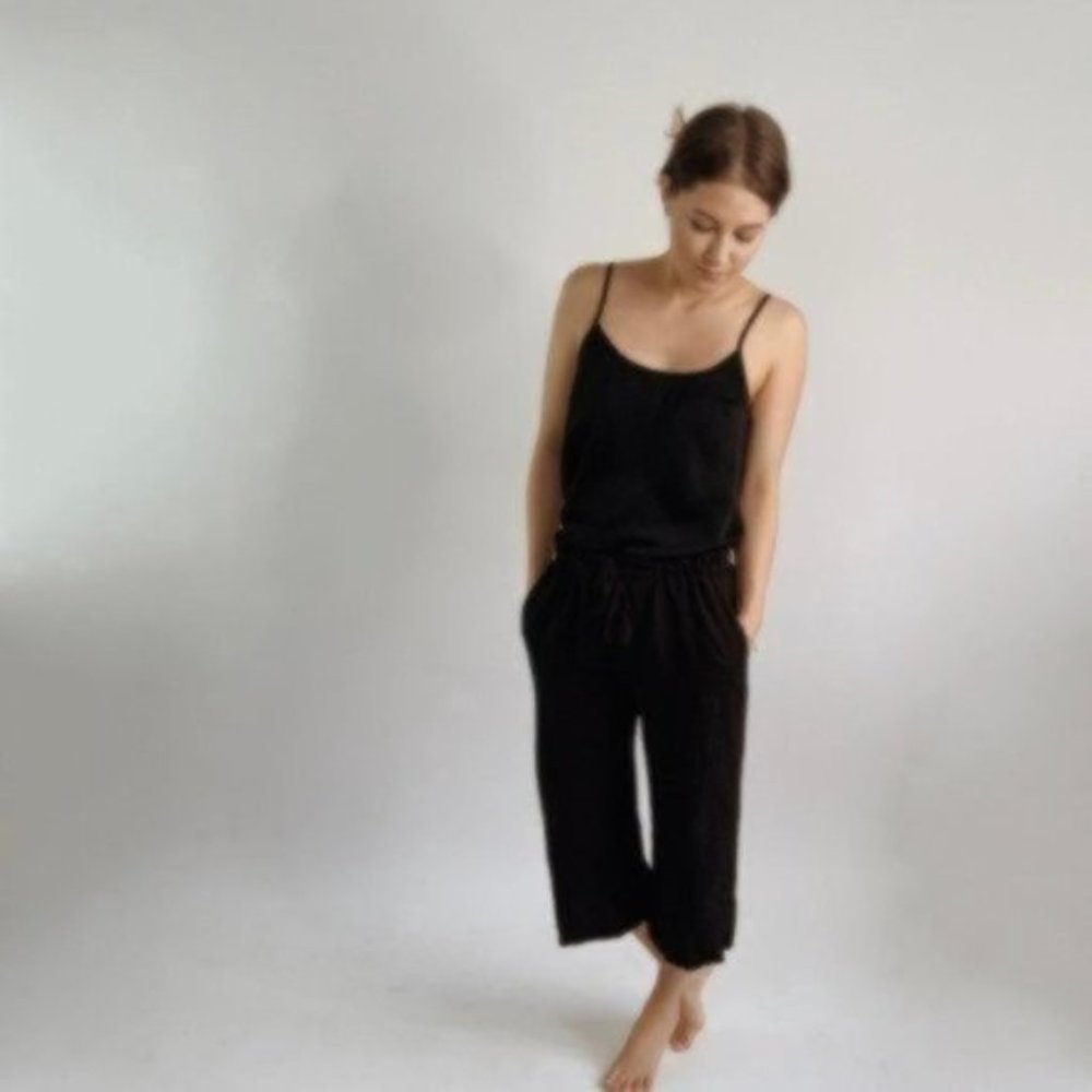 NWT Tonle LAST ONE Black Srey Pov Paperbag Pants - Picture 2 of 5
